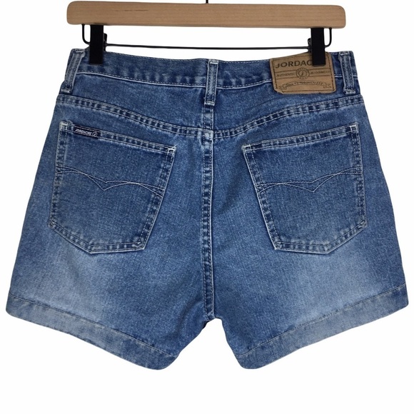 JORDACHE Vintage Jean Shorts High Rise Medium Wash Denim 100% Cotton Size 9/10 - Picture 3 of 10